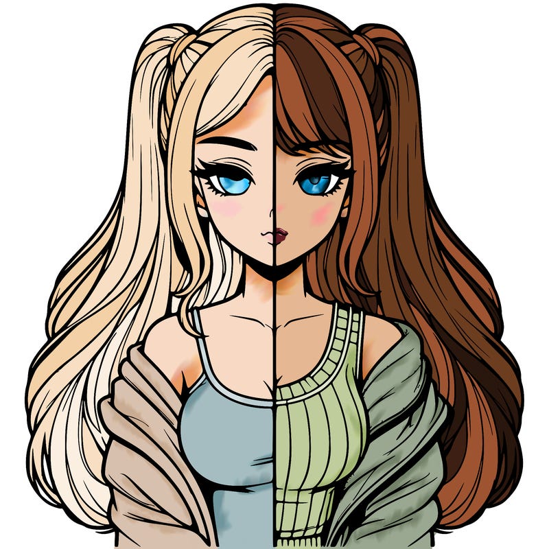 realistic girl split