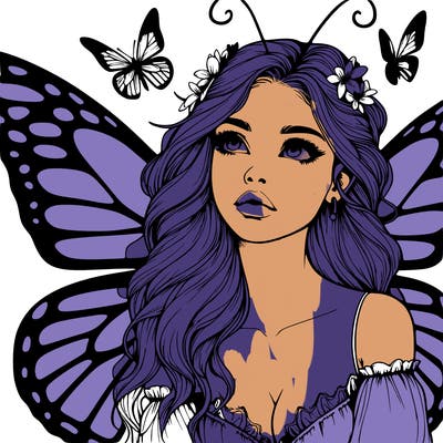 butterfly fairy realistic girl