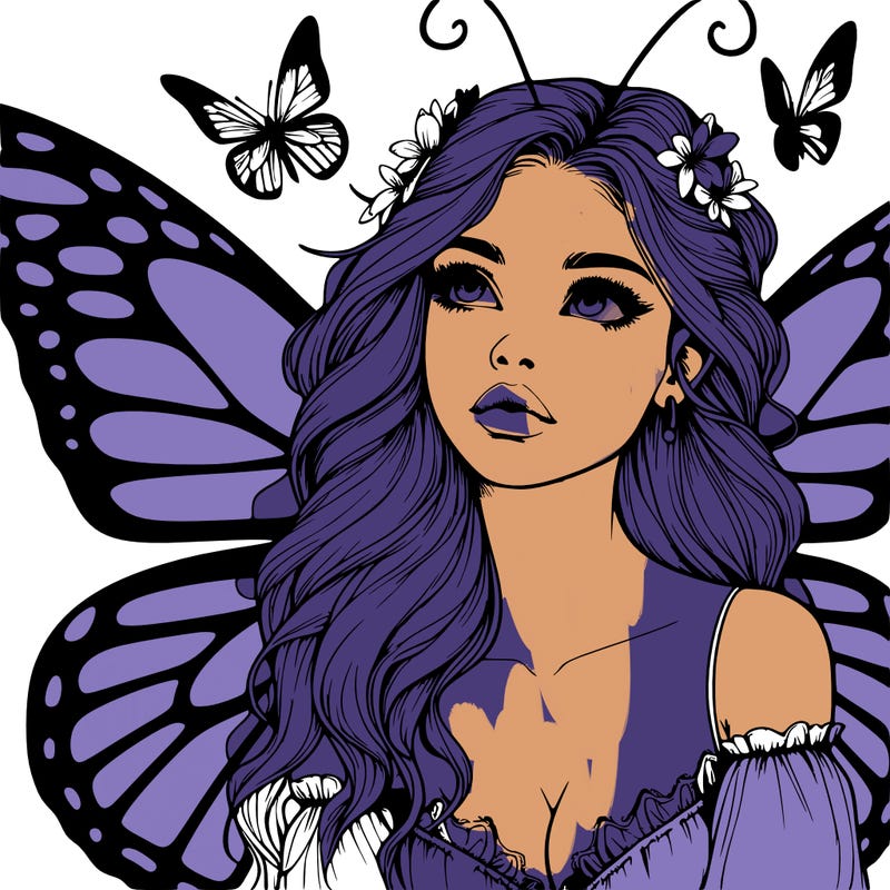 butterfly fairy realistic girl