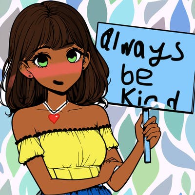 realistic pretty girl holding blank sign