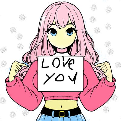 girl holding a blank sign in a long sleeve crop top