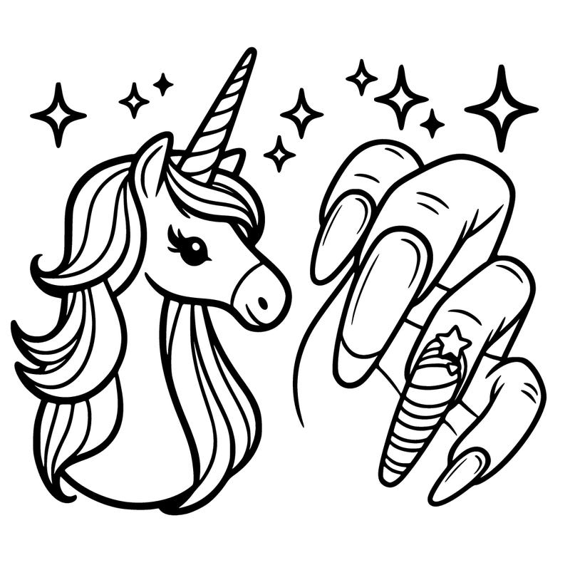 unicorn nails