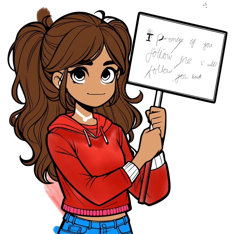 teenage girl holding blank sign