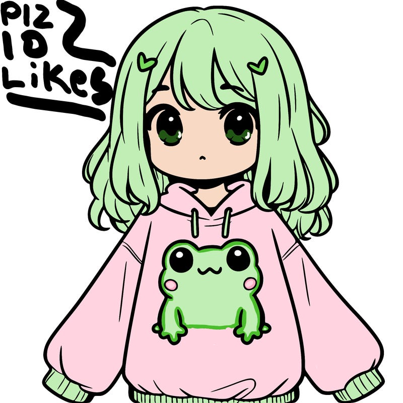 girl wearing frogging sweatshirt