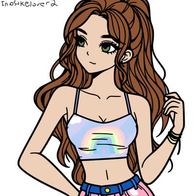 girl in crop top