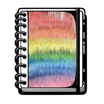 blank, realistic notebook