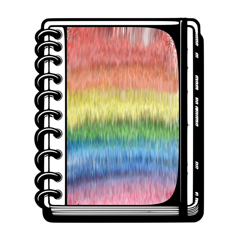 blank, realistic notebook