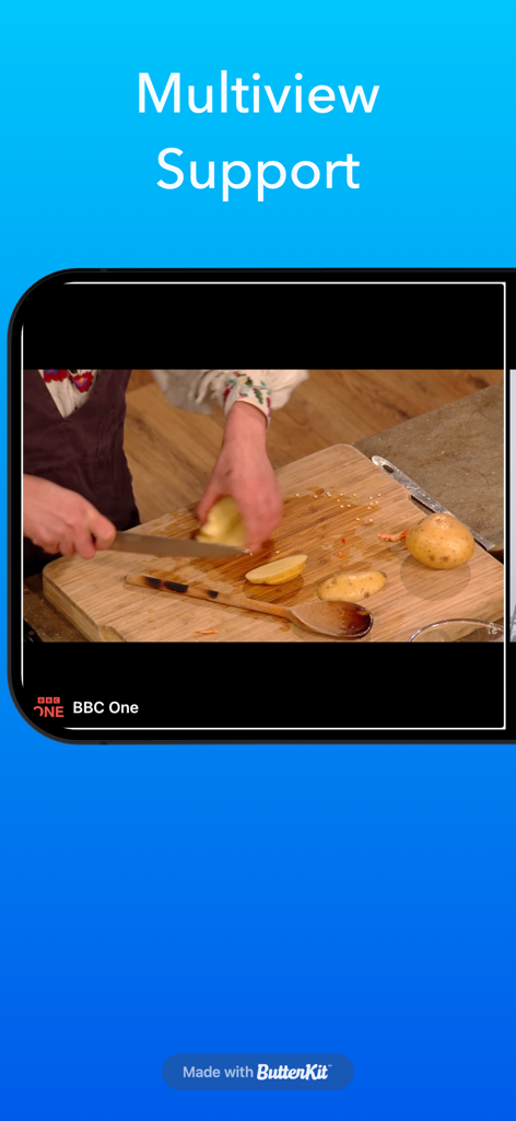 KDTIVI - IPTV, Plex & Stremio - KDTIVI app interface showcasing the multiview support feature with a live TV stream