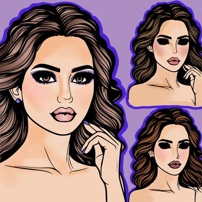 gorgeous woman realistic features