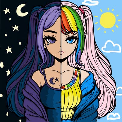 realistic girl split