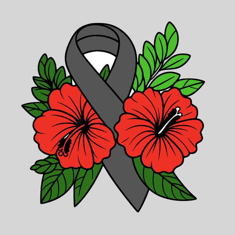 breast cancer awareness with hibiscus flowers