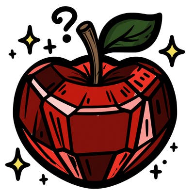 very shiny crystal apple