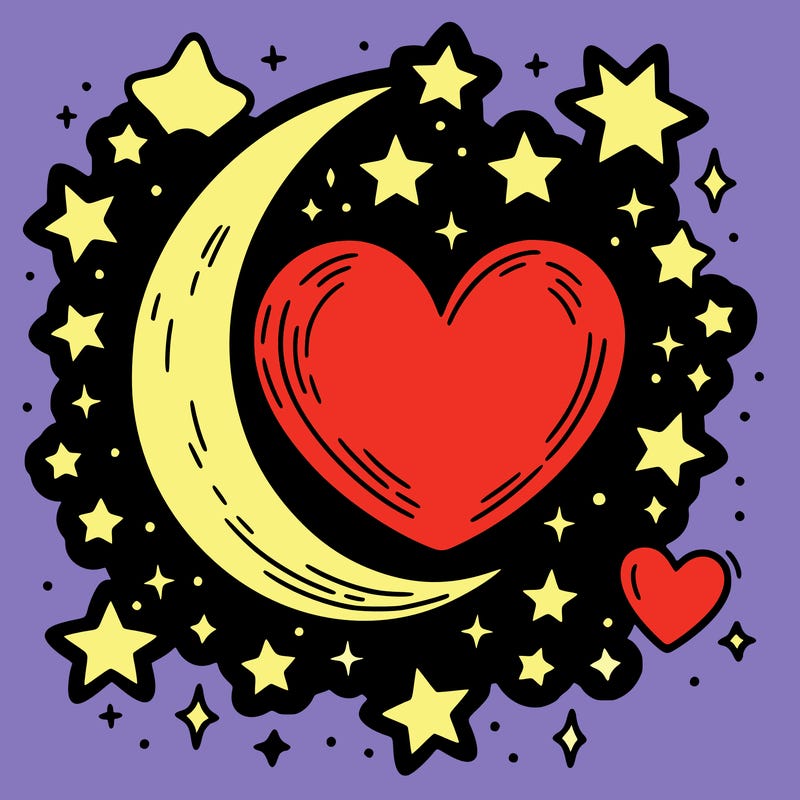 heart moon star