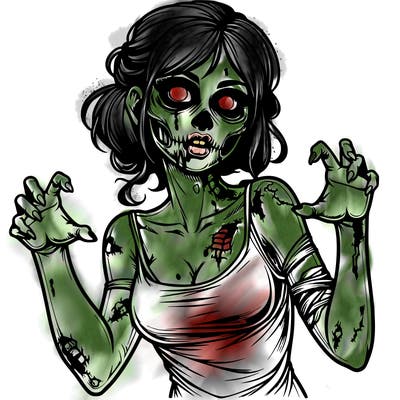 realistic zombie girl