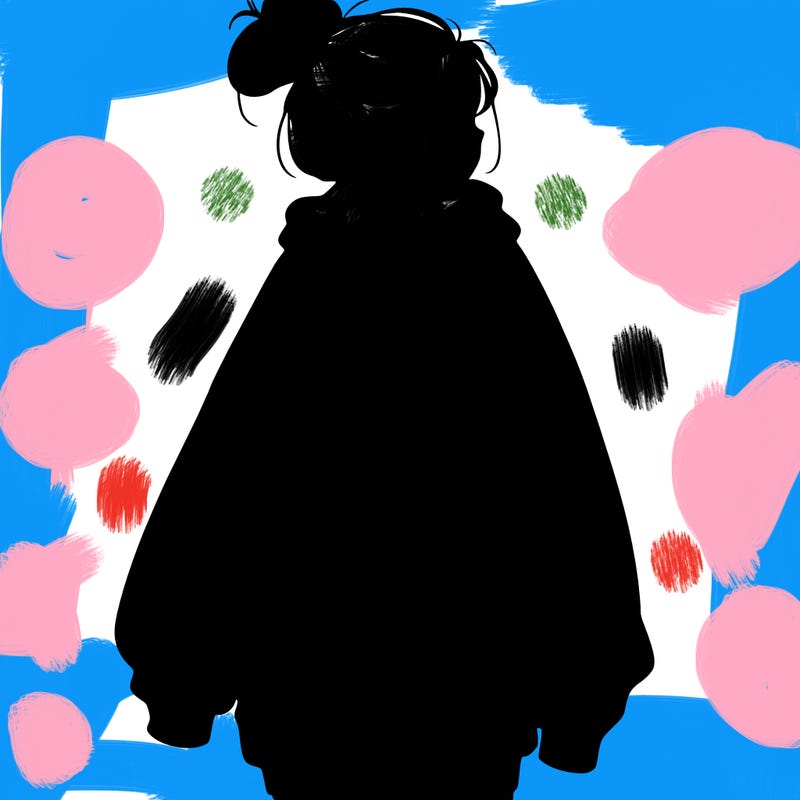 realistic girl with a oversized sweatshirt on and a bun