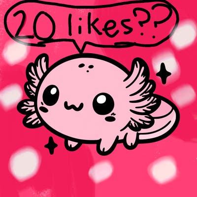 cute easy baby axolotl