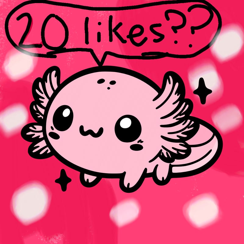 cute easy baby axolotl