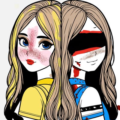 realistic girl split