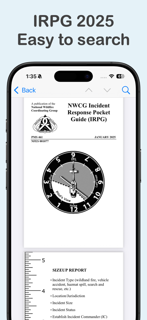 Wildland Toolkit - Searchable digital IRPG 2025 incident response pocket guide and sizeup report in Wildland Toolkit app