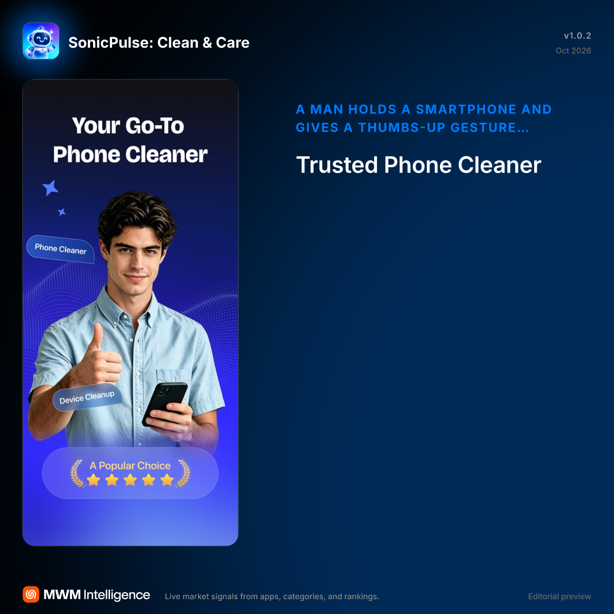 SonicPulse: Clean & Care - Utilities App | MWM