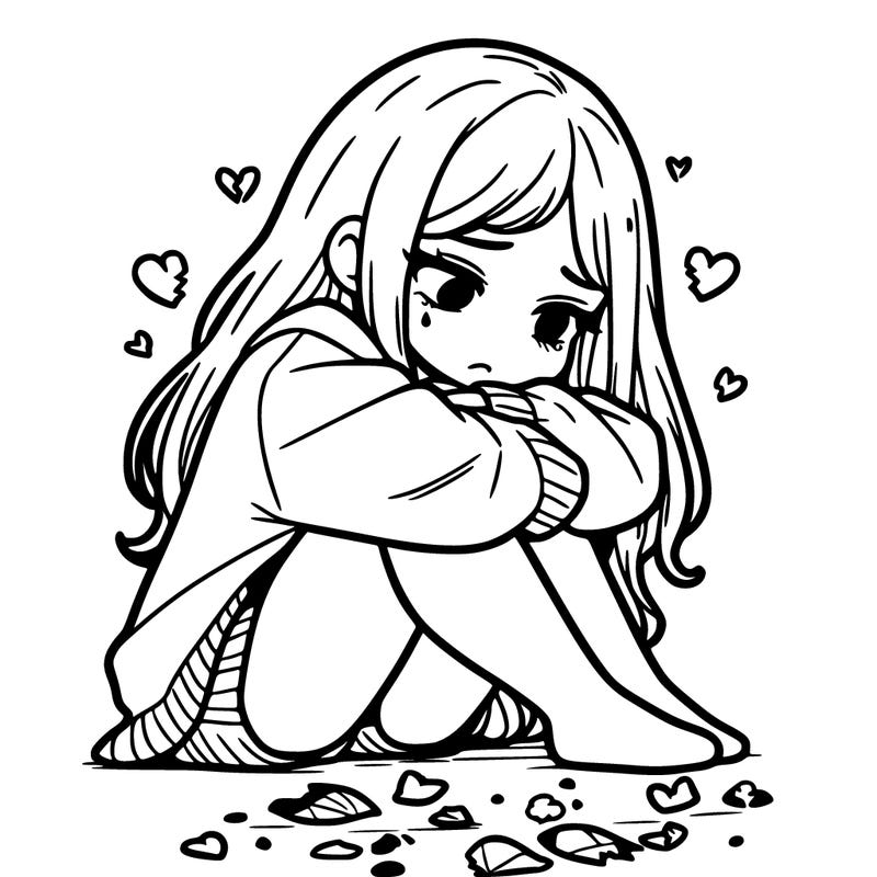 a girl after a breakup