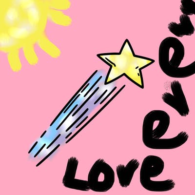 a shooting star in the sky