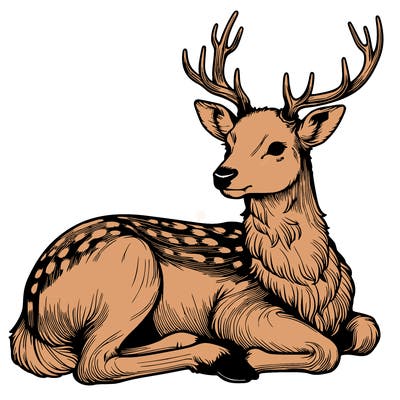 realistic deer with antlers