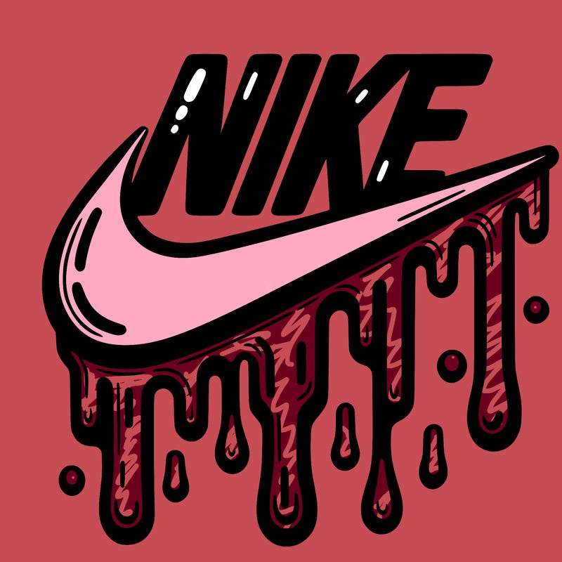 dripping nike logo