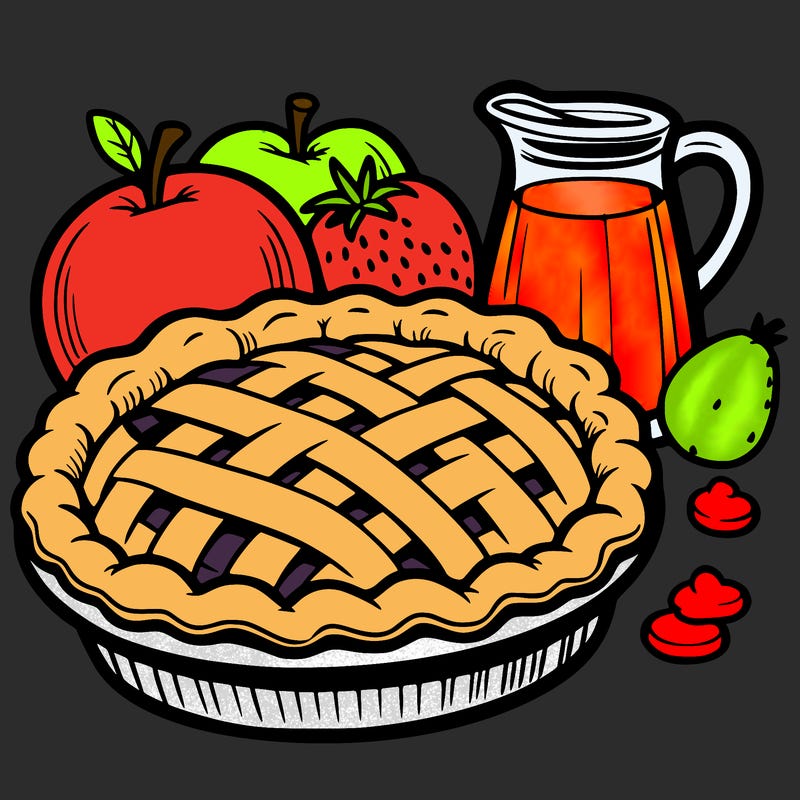 a pie of food
