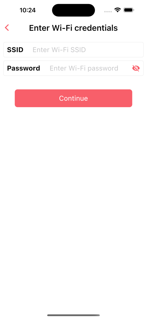 Tela de entrada de credenciais Wi-Fi do FLARM Hub