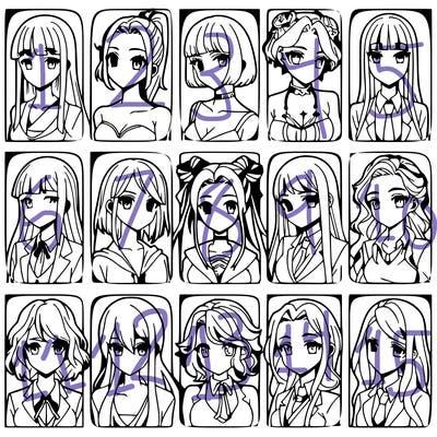 girls that look diffrent anime