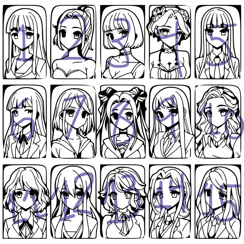 girls that look diffrent anime