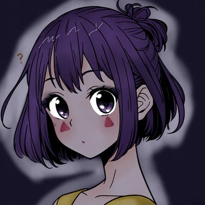 manga girl with short hair