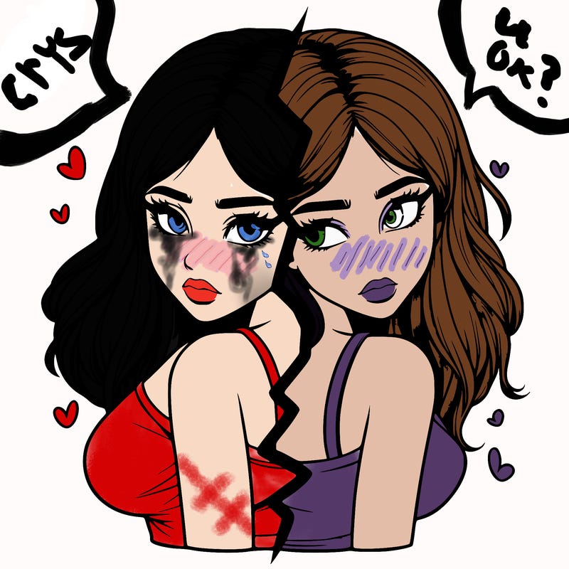 realistic girl split