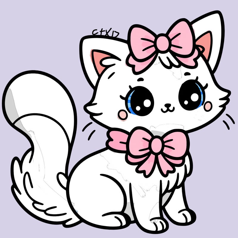 cat with bow