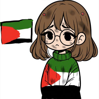 sad girl with glasses in a sweater