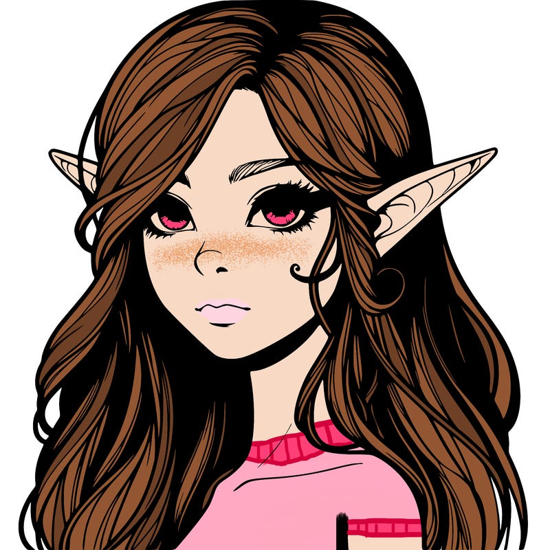 elf girl realistic dark fantasy