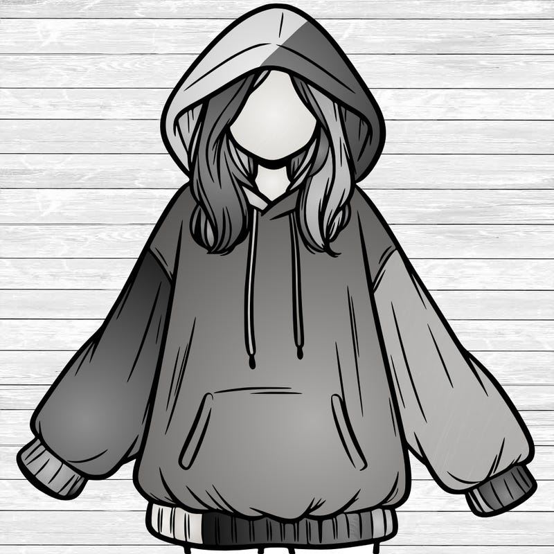 girl in oversized hoodie