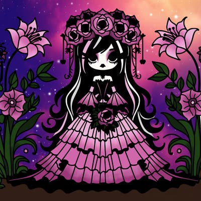 gothic flower princess