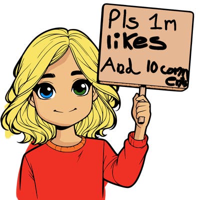 realistic girl holding up a sign