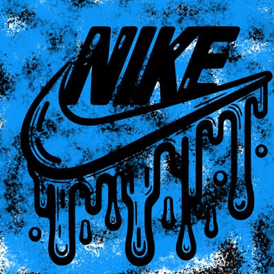 dripping nike logo