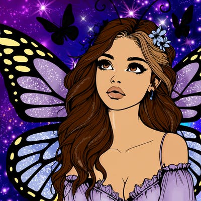 butterfly fairy realistic girl