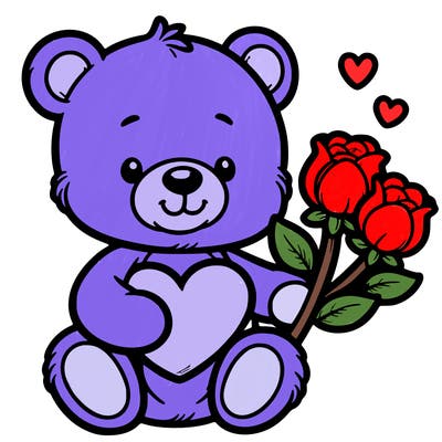 teddy bear a holding heart