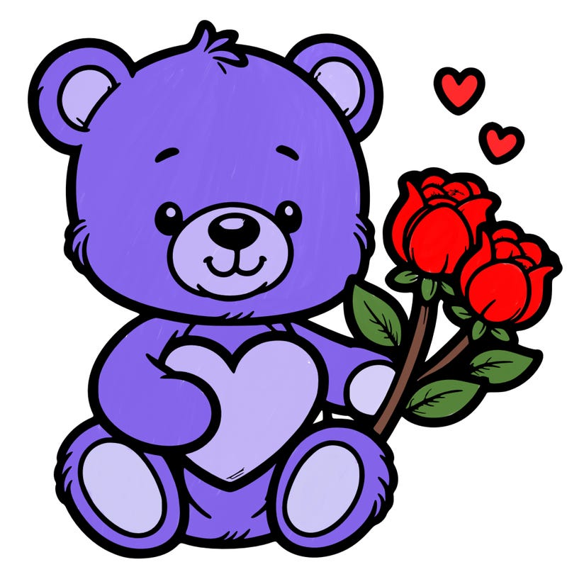 teddy bear a holding heart