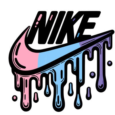 dripping nike logo