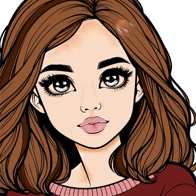 realistic girl whith cute eyes