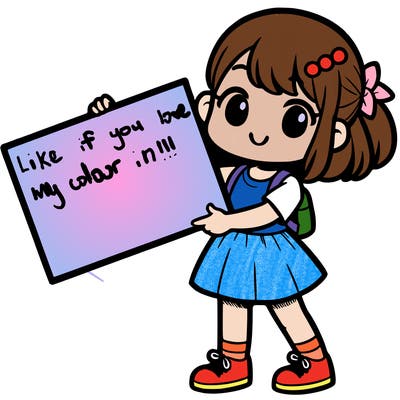 girl holding a big sign