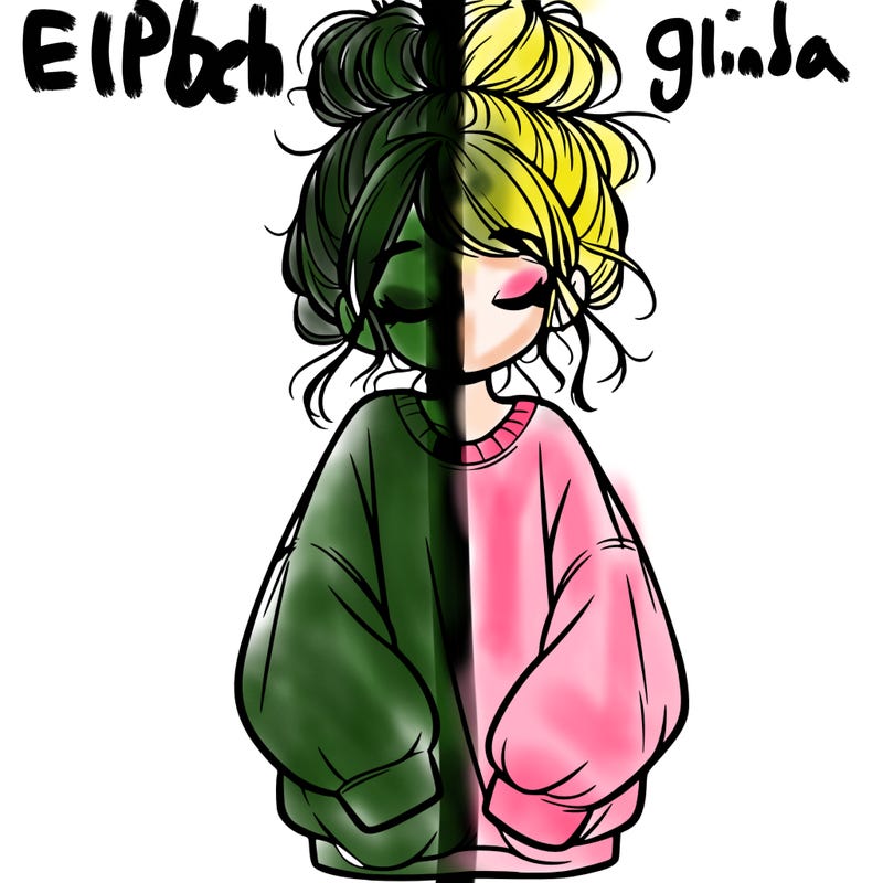 girl with baggy sweatshirt and messy bun