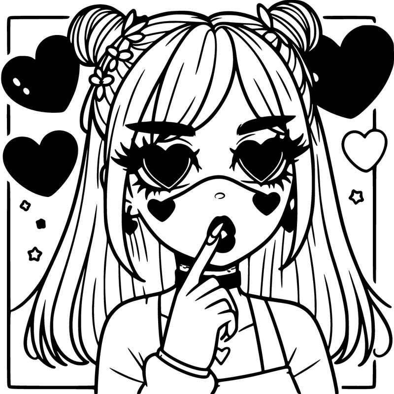 aesthetic heart girl