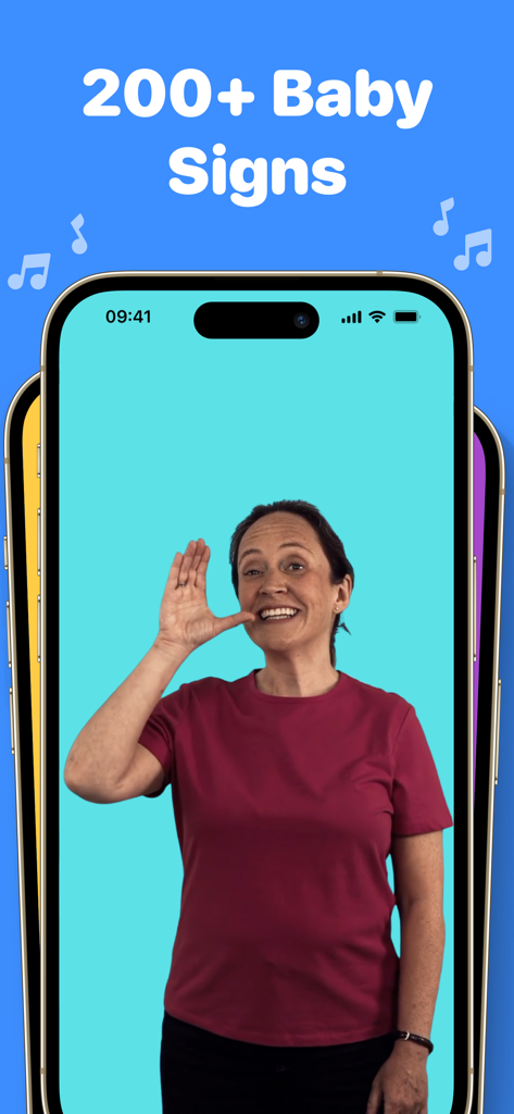 Learn to Talk - A woman teaching baby sign language in the Learn to Talk educational app